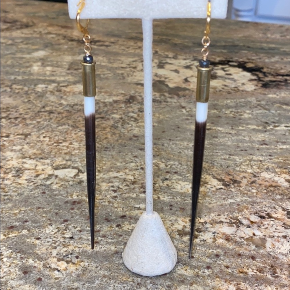 REAL- Porcupine Quill earring